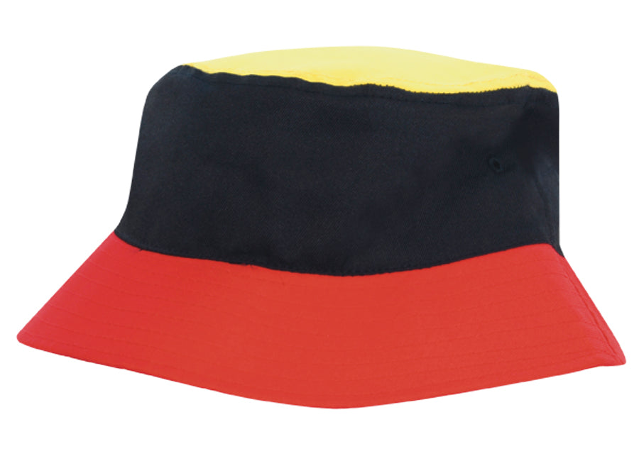 Headwear Tri Colour Breathable P/t Bucket Hat X12 - 4220
